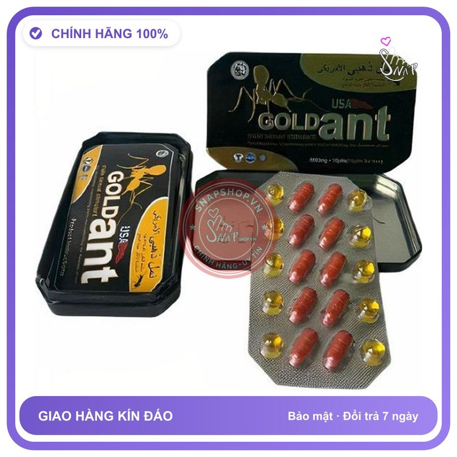 (Che Tên) Viên uống cường dương,tăng cường sinh lý cho nam Gold Ant USA Kiến Vàng Tây Tạng chính hãng Chuẩn Auth