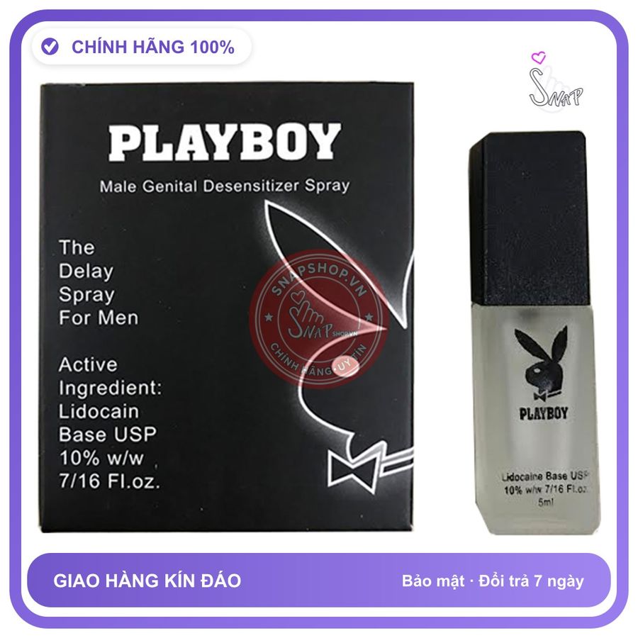 (Che Tên) Xịt Playboy chính hãng Mỹ, hỗ trợ kéo dài cho nam lọ 5ml có tem - Hàng Mới Về