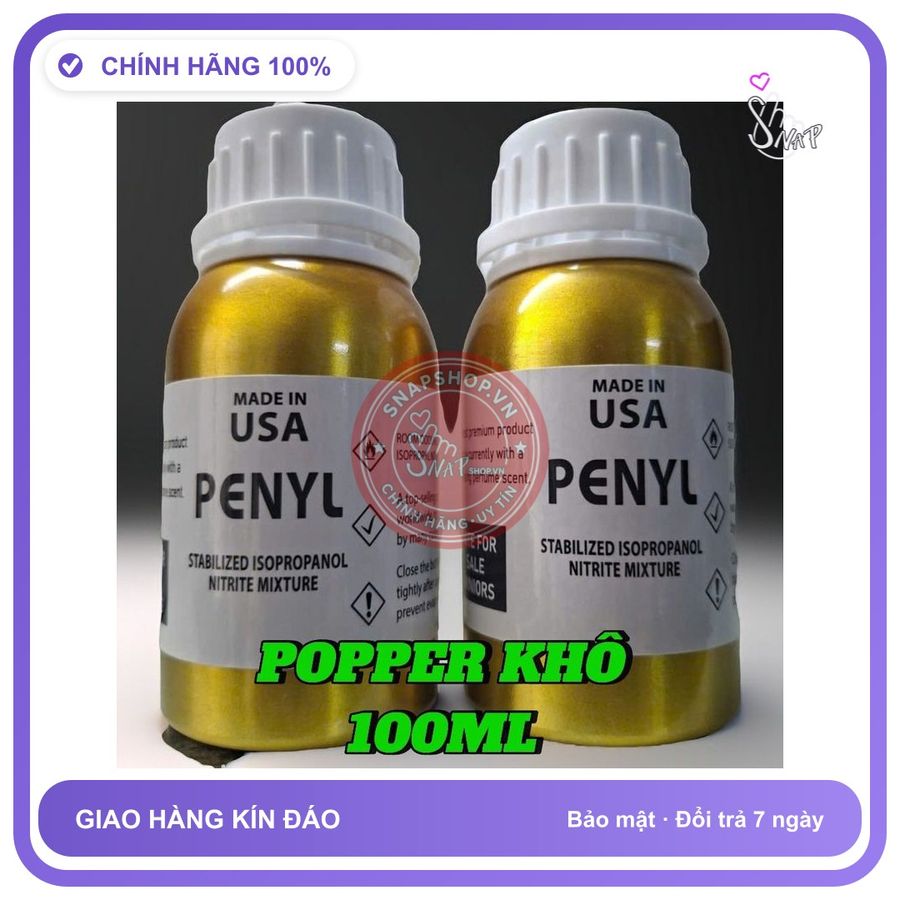 (Che Tên) Popper khô 100ml USA, Cực Mạnh, Phê Lâu,Dùng Cho Ng Lờn, Hít Là Phê Chuẩn Auth