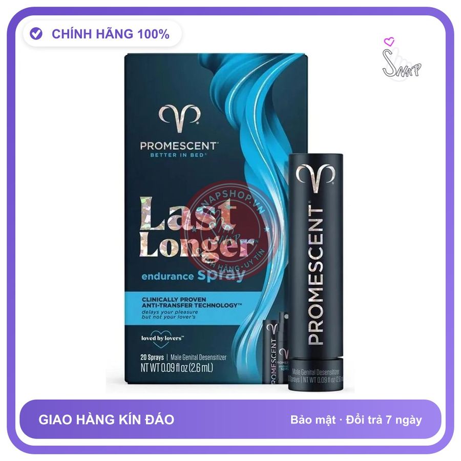 (Che Tên) Xịt Kéo Dài Thời Gian Promescent Delay Spray 2.6ml - New 2024 - Hàng Mới Về
