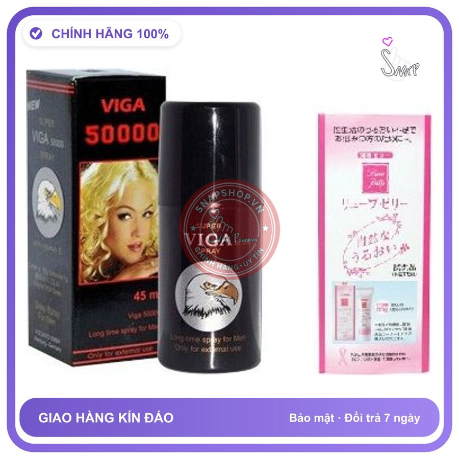 (Che Tên) Xịt Super Viga 50000 Chính Hãng Kèm Gel Jex 5g Cao Cấp Bảo Đảm
