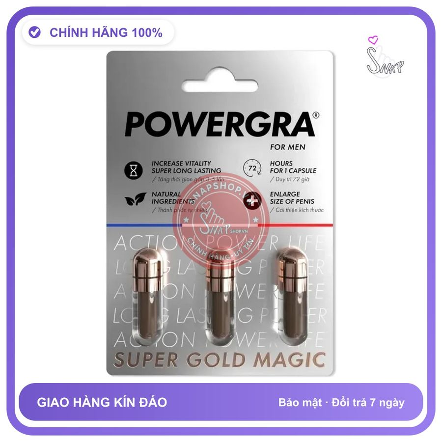 (Che Tên) Viên Uống Hỗ Trợ Sinh Lý Cho Nam Powergra Giao Nhanh Toàn Quốc