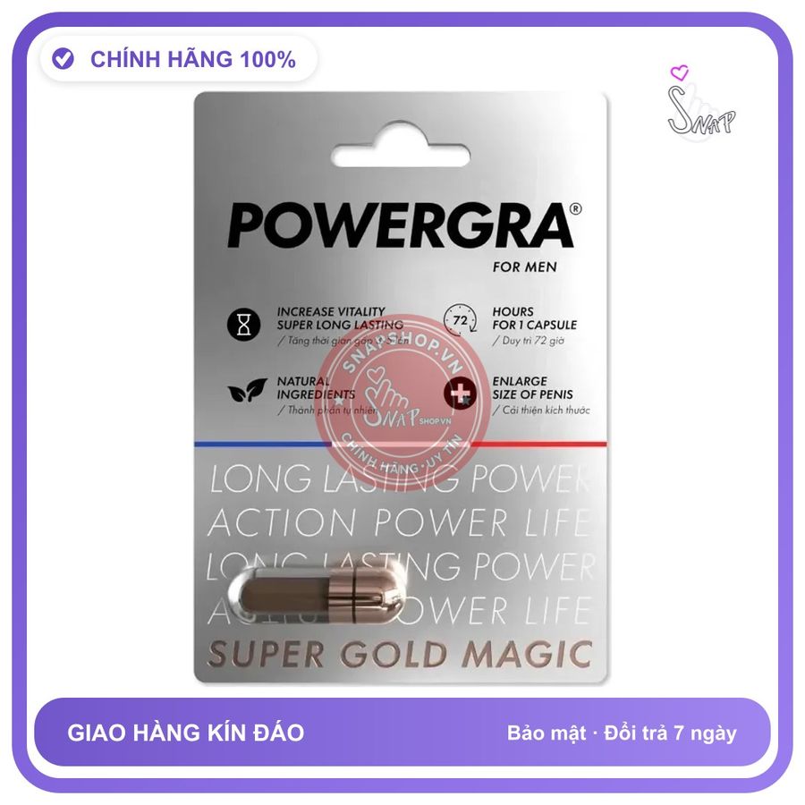 (Che Tên) Viên Uống Powergra cho nam - Hàng Mới Về