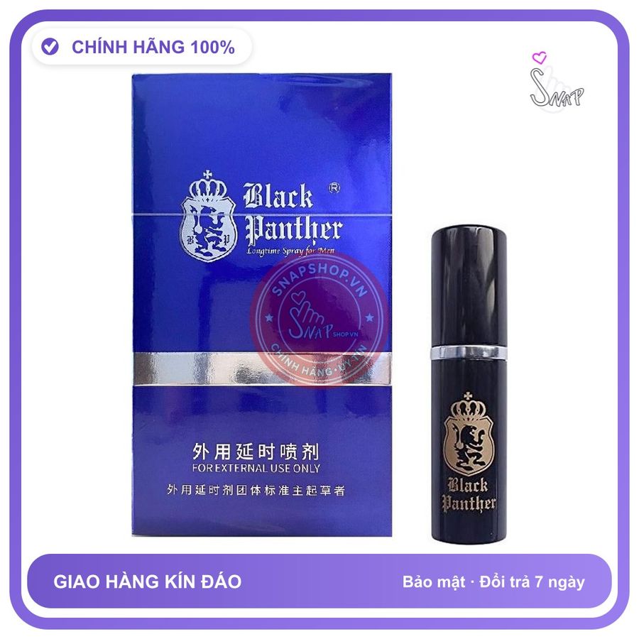 (Che Tên) Bình Xịt Hỗ Trợ Kéo Dài Thời Gian Cho Nam Black Panther Nhật Bản Hộp Trắng Kín