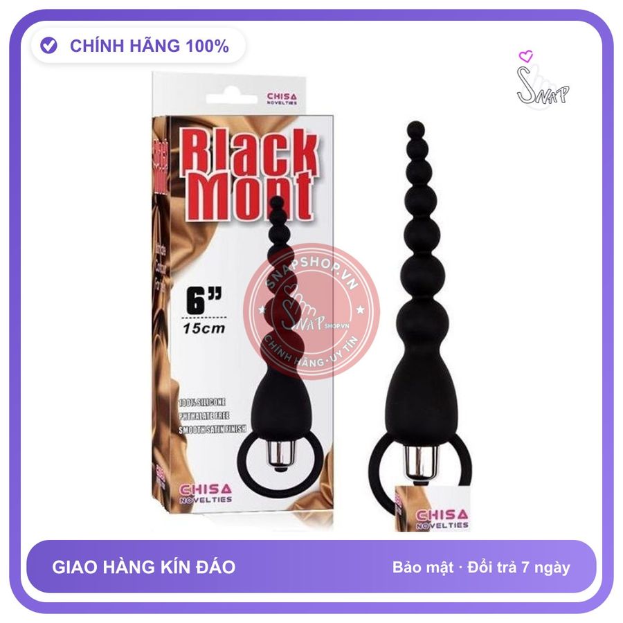 (Che Tên) Máy rung Massage kích hậu môn Black Mont k hạt me rung nhiều chế độ Chuẩn Auth