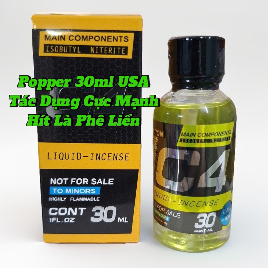 Chai Hít Popper 30ml USA, Tăng Khoái Cảm Cho Nam Nữ, Hít Là Phê Ngay 