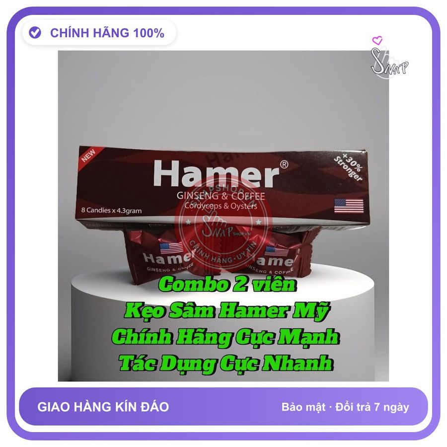 (Che Tên) Combo 2 viên kẹo hamer mỹ, chính hãng, tác dụng nhanh, cực mạnh, che tên - Snapshop