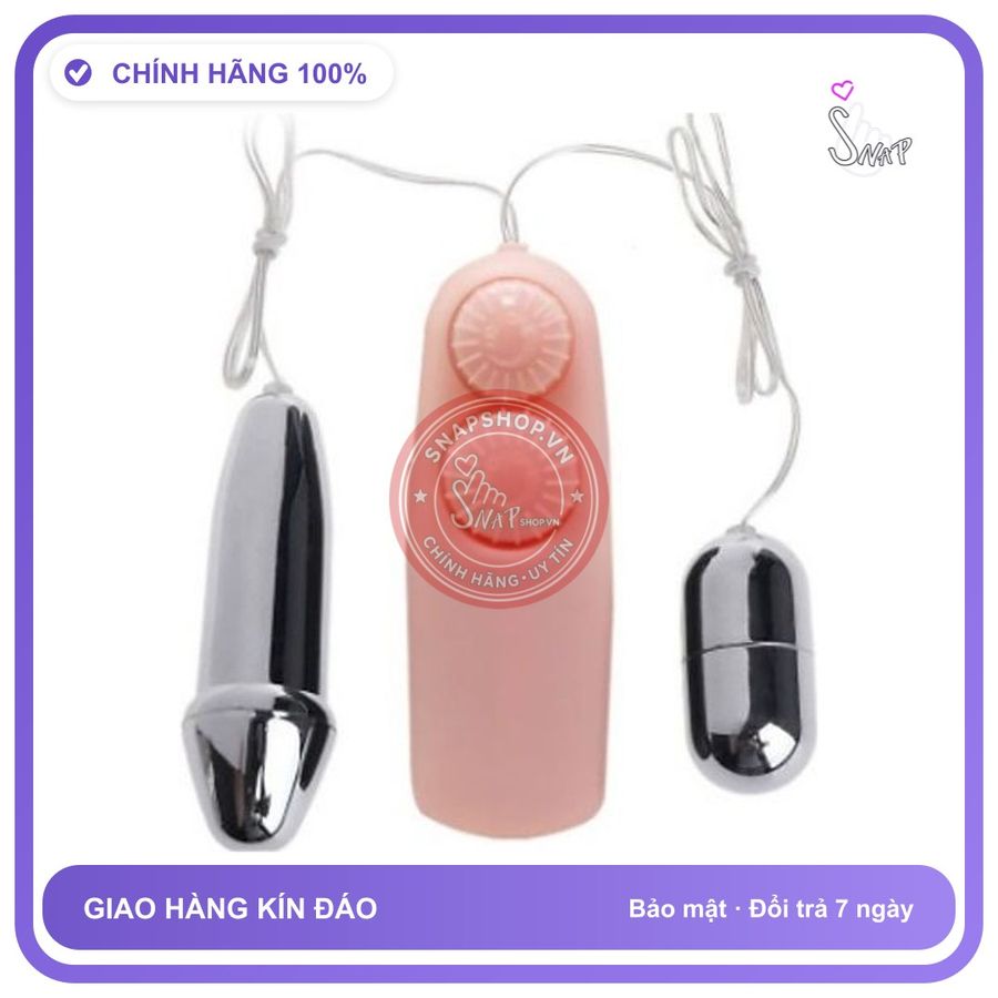 (Che Tên) Trứng rung 2 đầu inox Bảo Mật Tuyệt Đối