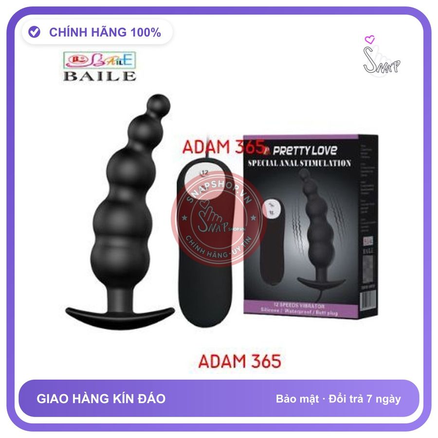 (Che Tên) Trứng rung Massage hậu môn cao cấp hột me đen khúc 12 chế độ PrettyLove Special Anal Stimulation Giao Nhanh Toàn Quốc