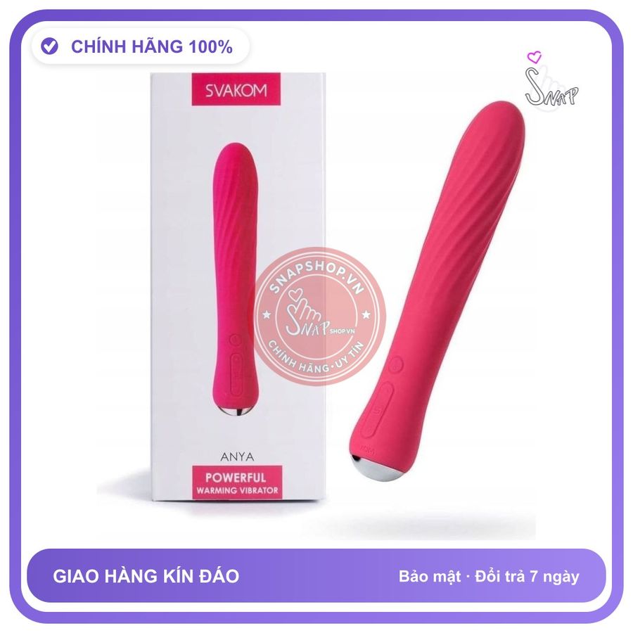 (Che Tên) Máy rung massage điểm G có sưởi ấm Svakom Anya - Snapshop