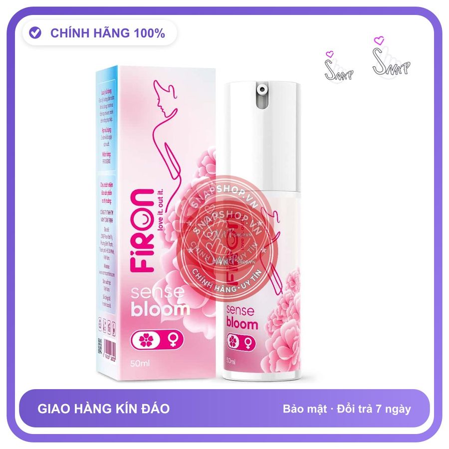 (Che Tên) Gel bôi trơn Firon Sense Bloom - Se khít âm đạo và tăng khoái cảm nữ, hương nước hoa - Chai 50ml Chính Hãng - Hàng Mới Về