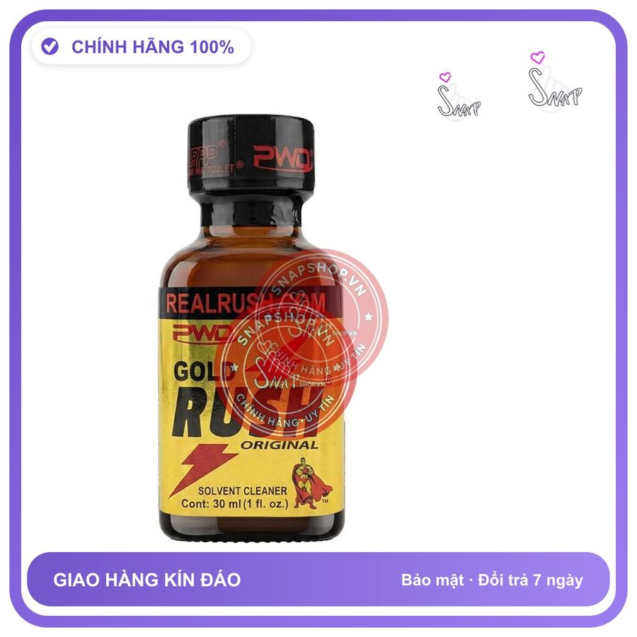 (Che Tên) Chai hít tăng khoái cảm Popper PWD USA Gold Rush Original - Chai 30ml Chính Hãng 783905 Cao Cấp Bảo Đảm