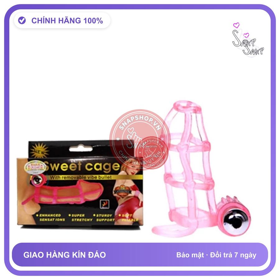 (Che Tên) (Snapshop) Bao cao su đôn dên rung Baile Sweet Case Chính Hãng Giao Nhanh Toàn Quốc