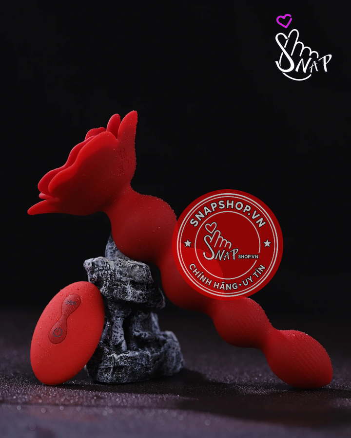 (Snapshop) Đồ chơi cửa sau Butt Plug Flower xoắn rung ngoáy 10 chế độ từ xa Chính Hãng