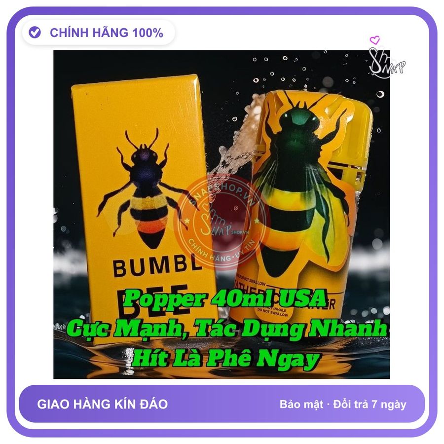 (Che Tên) Chai Hít Kích Thích Hưng Phấn Cho Nam Nữ, Popper 40ml USA, Siêu Phê Bảo Mật Tuyệt Đối