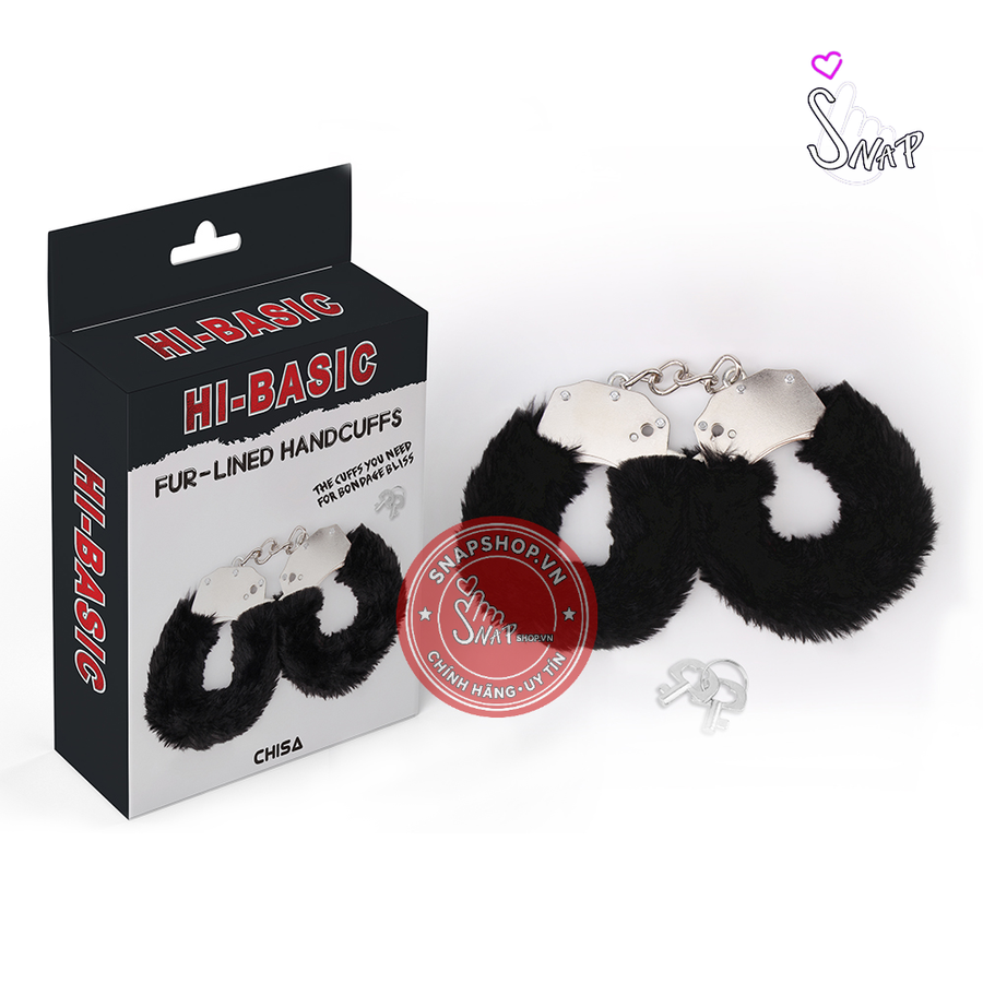 (Snapshop) Còng Tay Thép Chisa Hi-Basic Fur-Lined Handcuffs Chính Hãng