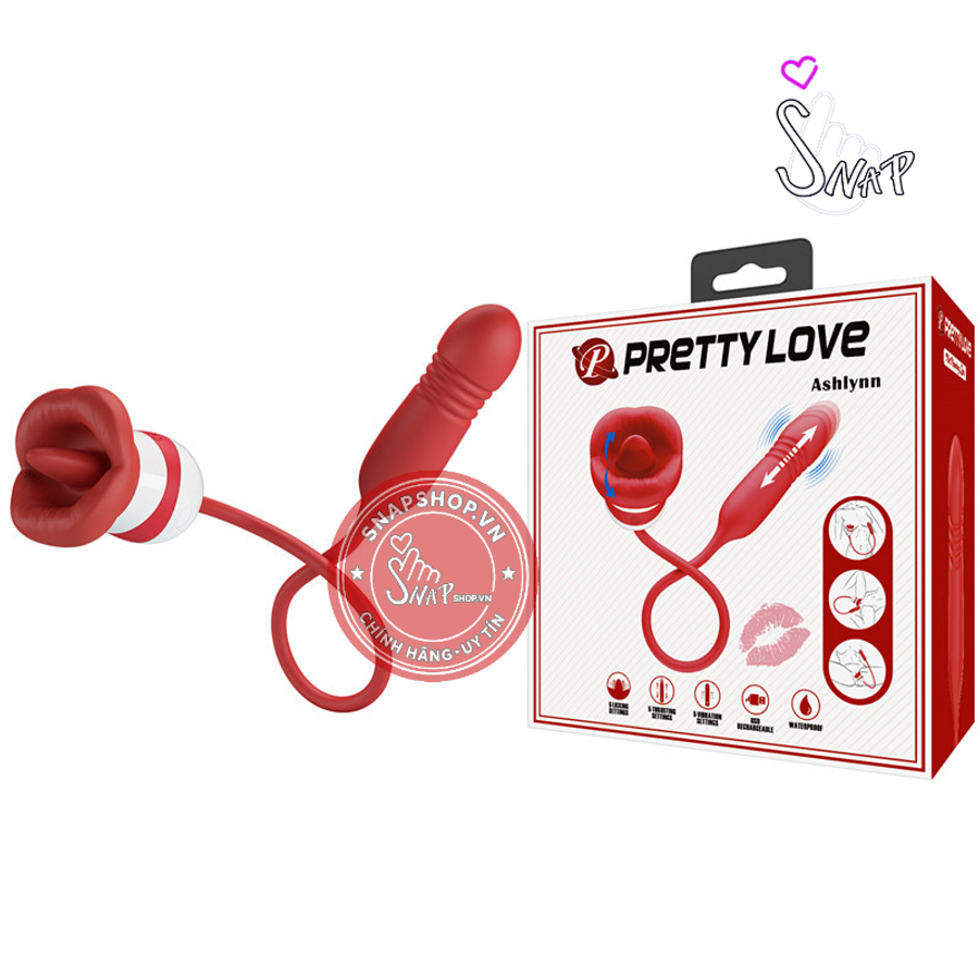(Snapshop) Trứng Rung Lưỡi Liếm Pretty Love Ashlynn 5 Chế Độ Rung Và 5 Chế Độ Thụt Chính Hãng