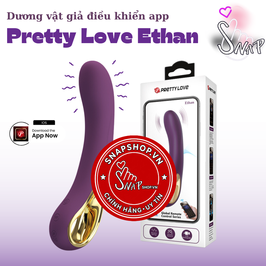 (Snapshop) Dương Vật Giả Pretty Love Ethan Điều Khiển App Chính Hãng