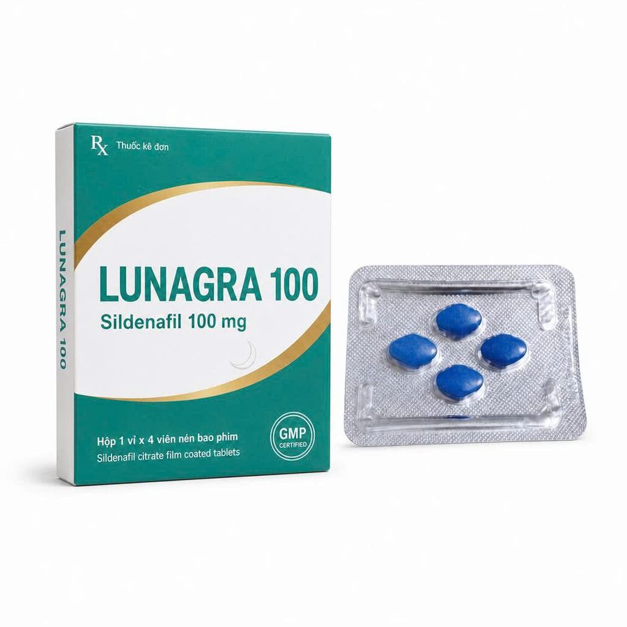 Viên uống hỗ trợ tăng cường sinh lý nam Lunagra 100 4 Viên Chính Hãng