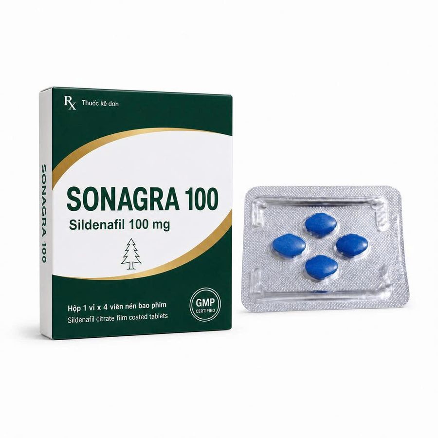 Viên uống hỗ trợ tăng cường sinh lý nam Sonagra 100 4 Viên Chính Hãng