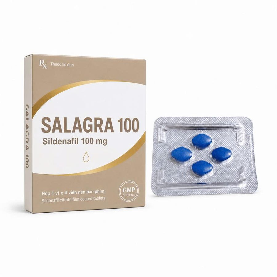 Viên uống hỗ trợ tăng cường sinh lý nam Salagra 100 4 Viên Chính hãng