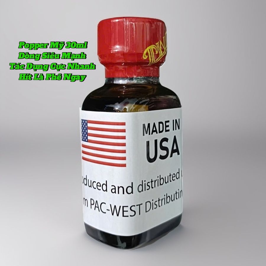 Popper Mỹ 30ml , Hàng Chính Hãng, Cực Mạnh, Hít Là Phê Tới Não, Giá Dùng Thử 