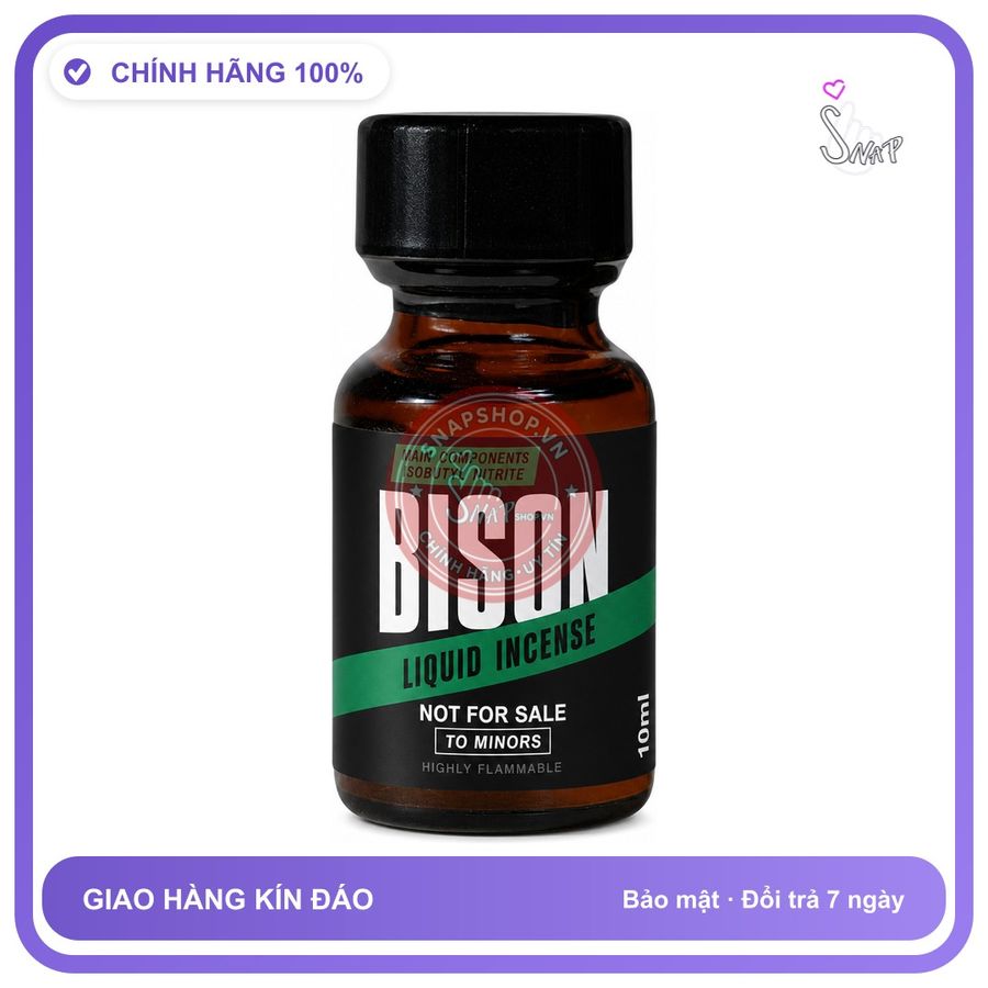 Chai hít tăng khoái cảm kích thích Popper BISON 10ml Chính hãng