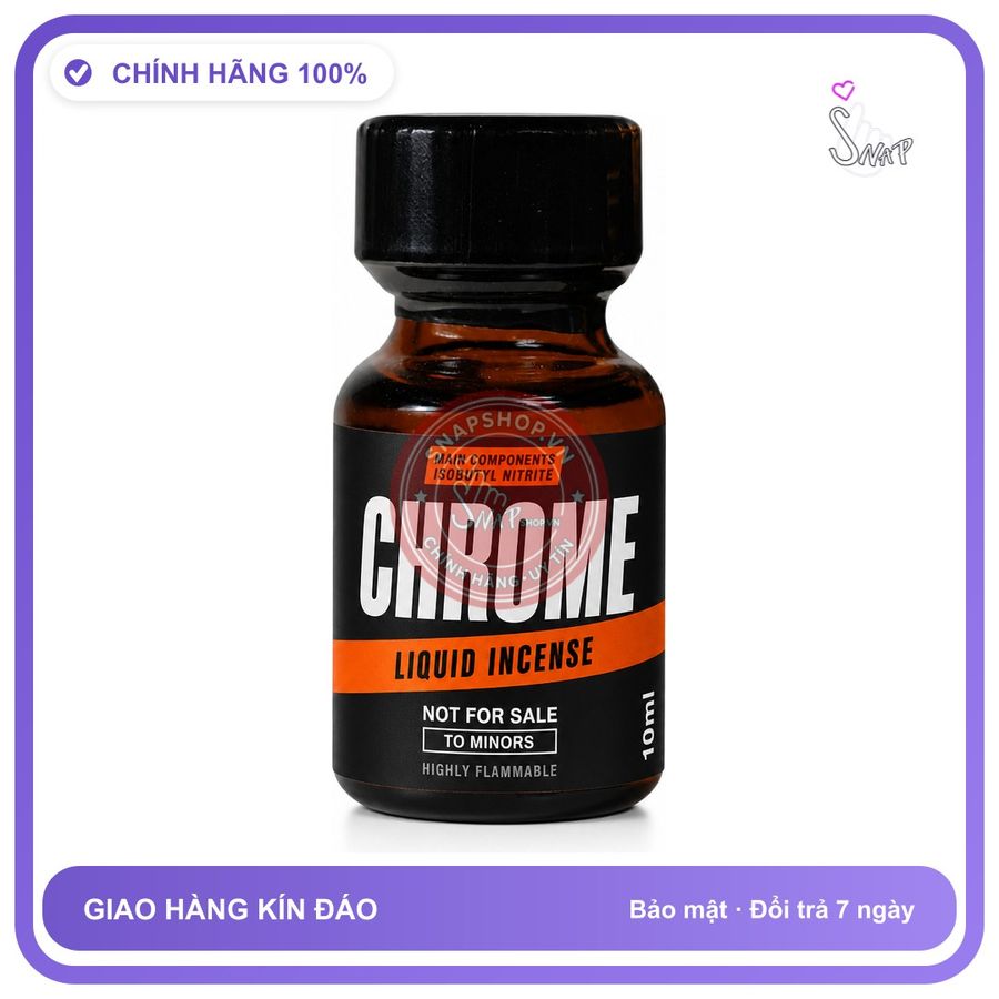 Chai hít tăng khoái cảm kích thích Popper CHROME 10ml Chính hãng
