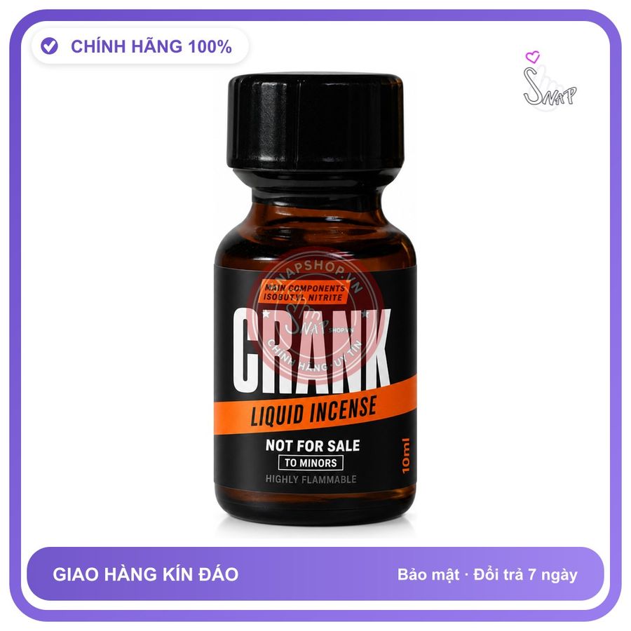 Chai hít tăng khoái cảm kích thích Popper CRANK 10ml Chính hãng