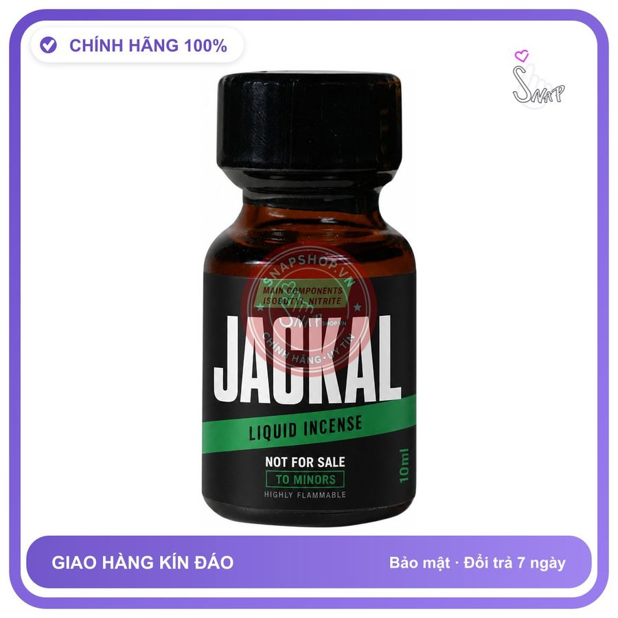 Chai hít tăng khoái cảm kích thích Popper JACKAL 10ml Chính hãng