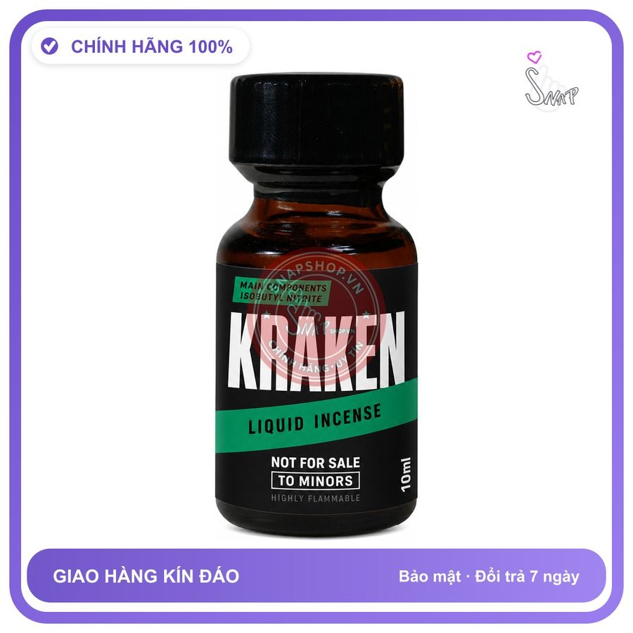 Chai hít tăng khoái cảm kích thích Popper KRAKEN 10ml Chính hãng