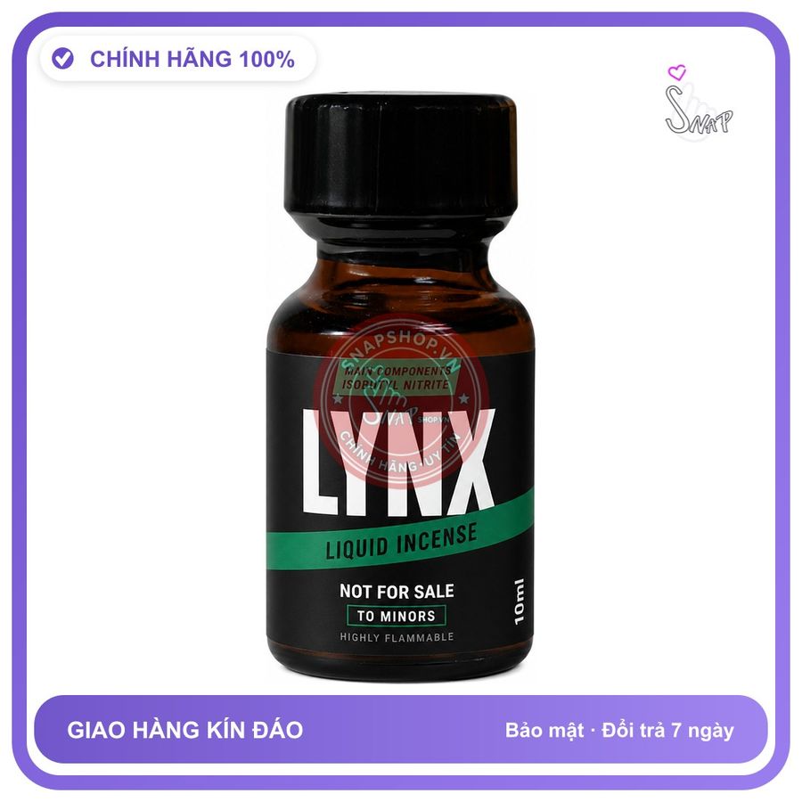 Chai hít tăng khoái cảm kích thích Popper LYNX 10ml Chính hãng