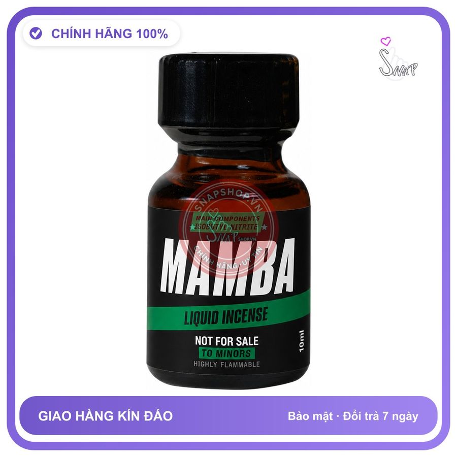 Chai hít tăng khoái cảm kích thích Popper MAMBA 10ml Chính hãng