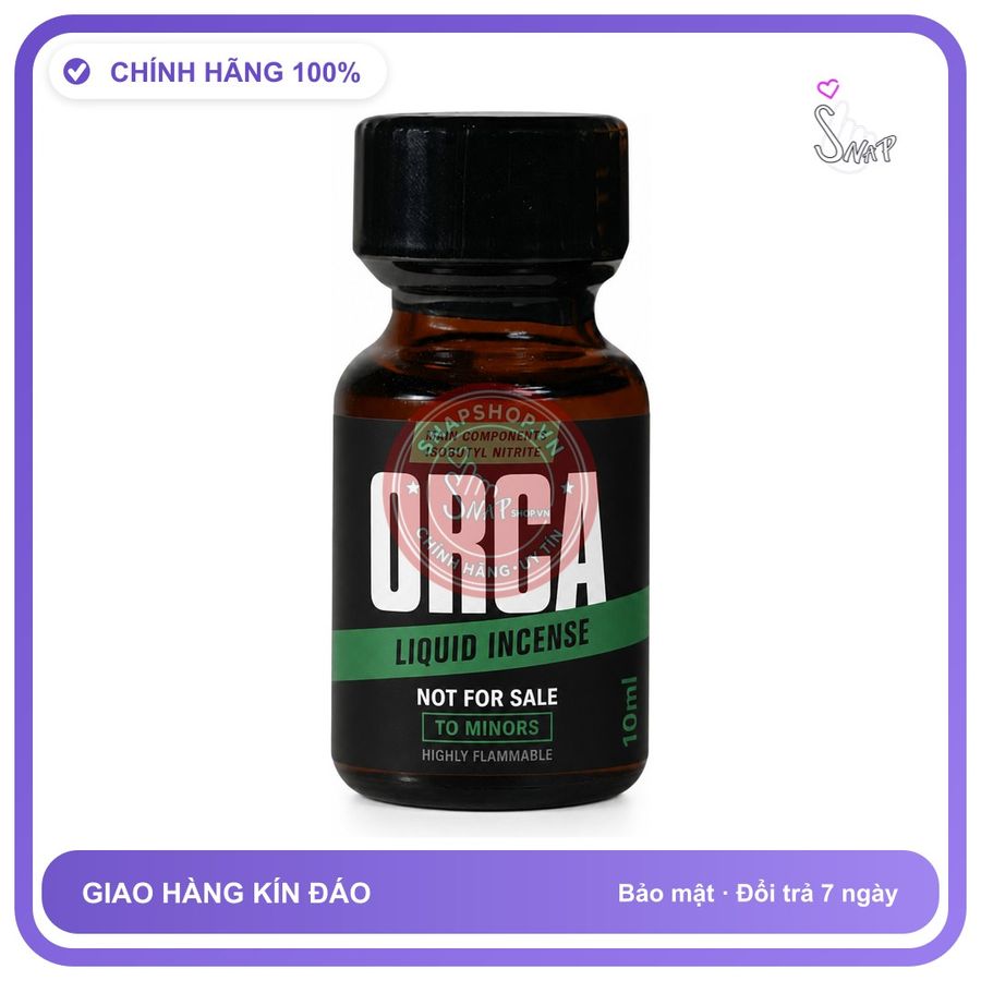 Chai hít tăng khoái cảm kích thích Popper ORCA 10ml Chính hãng