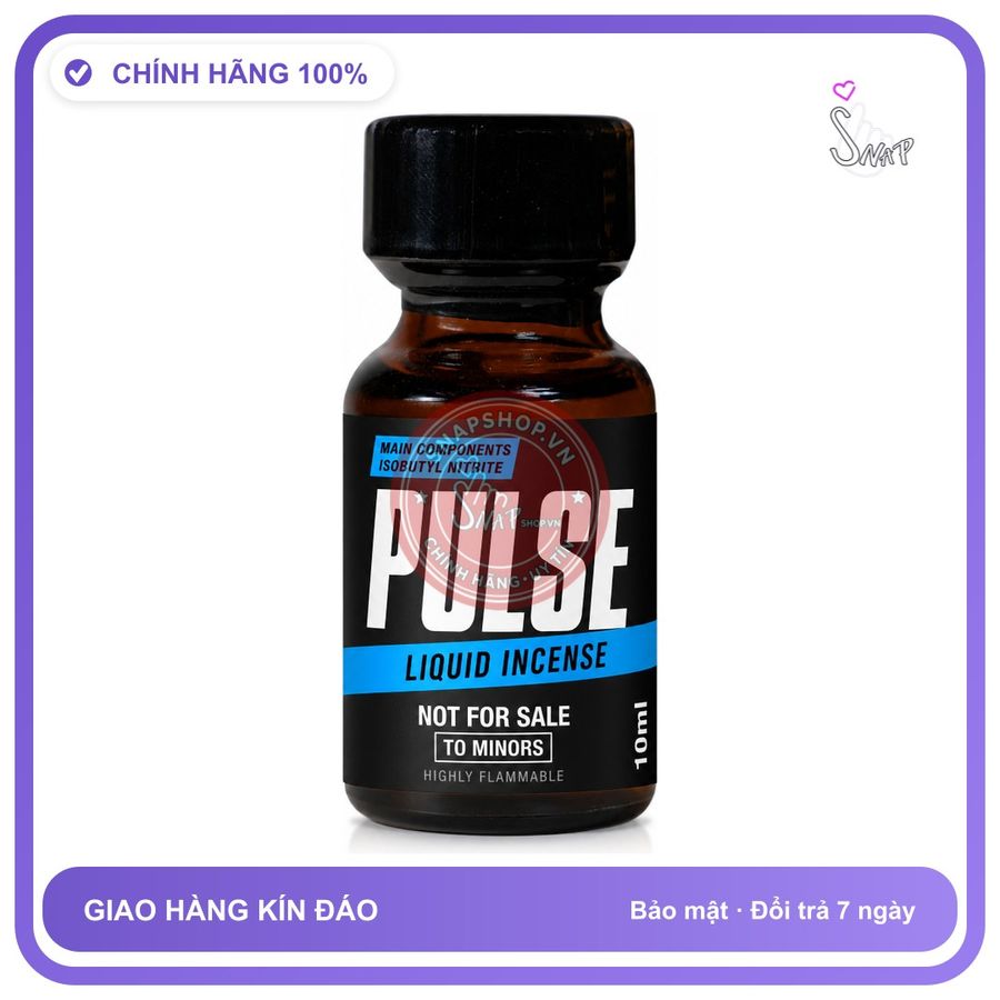 Chai hít tăng khoái cảm kích thích Popper PULSE 10ml Chính hãng