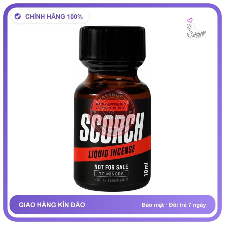 Chai hít tăng khoái cảm kích thích Popper SCORCH 10ml Chính hãng