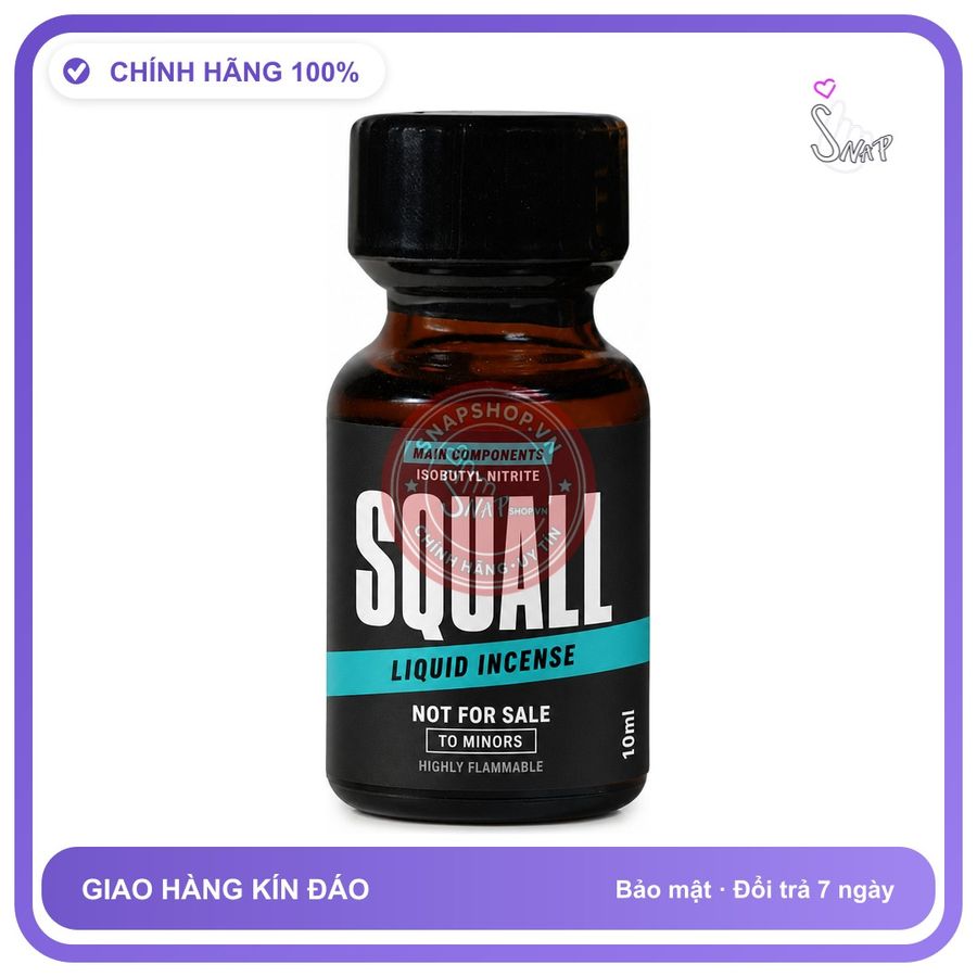 Chai hít tăng khoái cảm kích thích Popper SQUALL 10ml Chính hãng