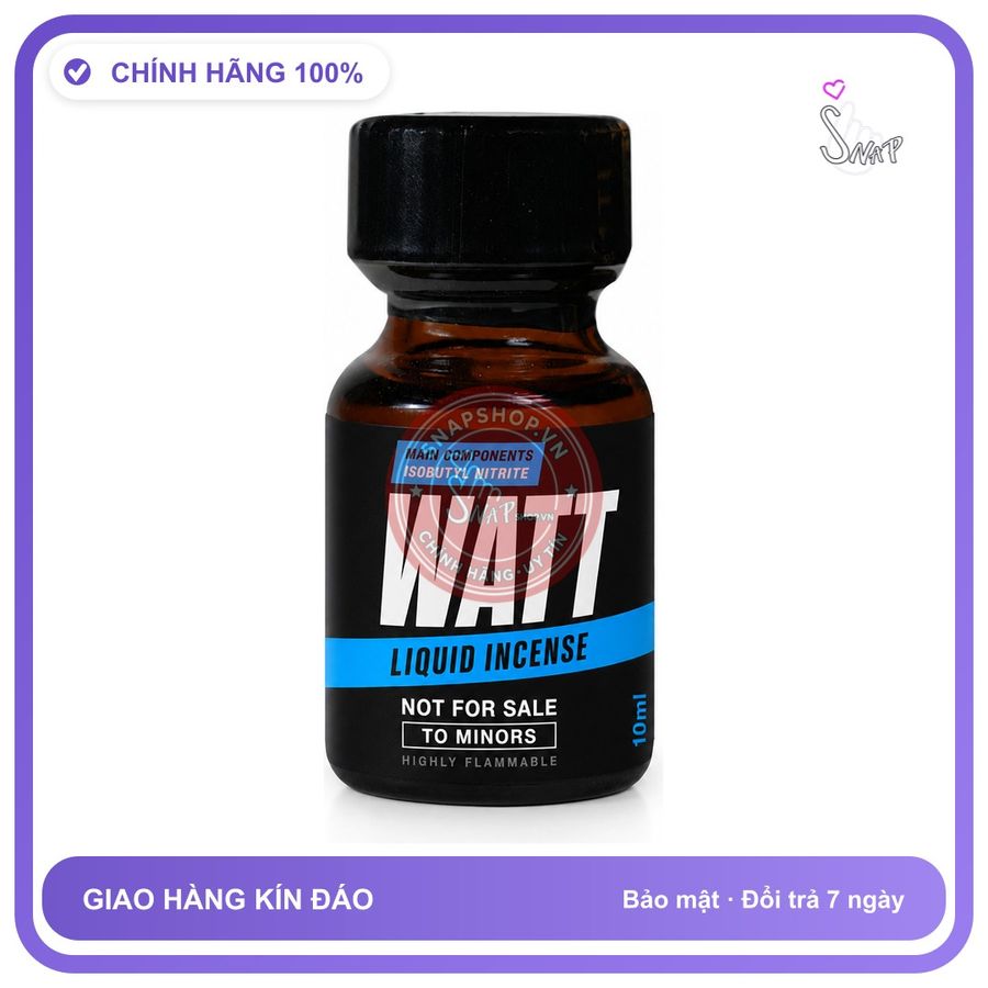 Chai hít tăng khoái cảm kích thích Popper WATT 10ml Chính hãng