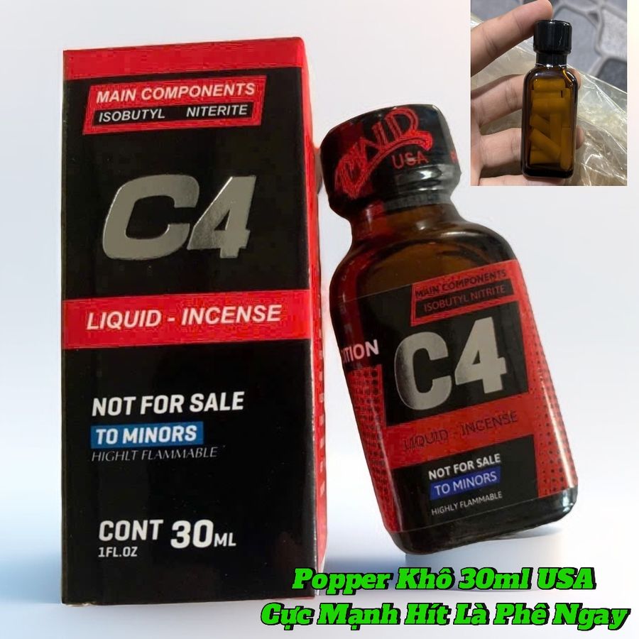 Popper Khô 30ml USA, Hàng Chính Hãng, Kích Thích Hưng Phấn Cực Mạnh, Hít Là Phê Ngay 