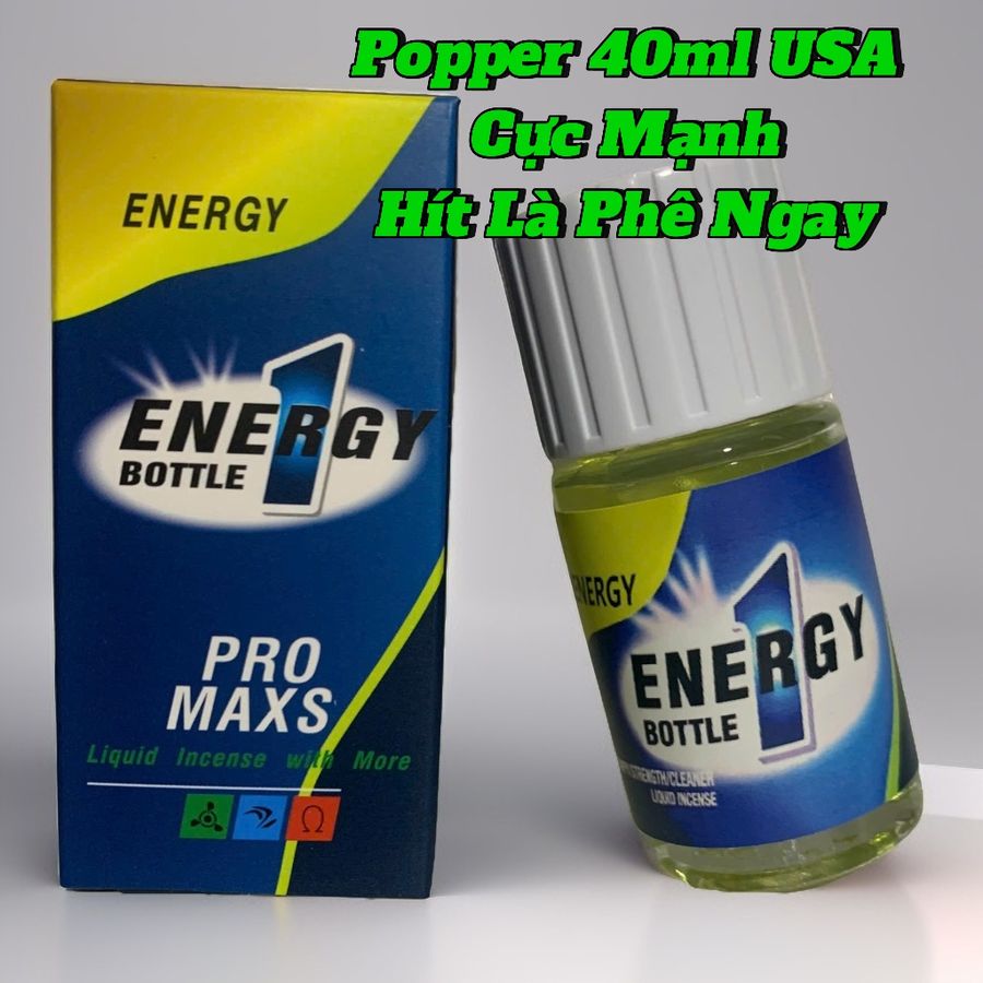 Chai Hít Popper 40ml USA, Kích Thích Hưng Phấn Cực Mạnh,Cho Nam Nữ, Hít Là Phê Ngay 