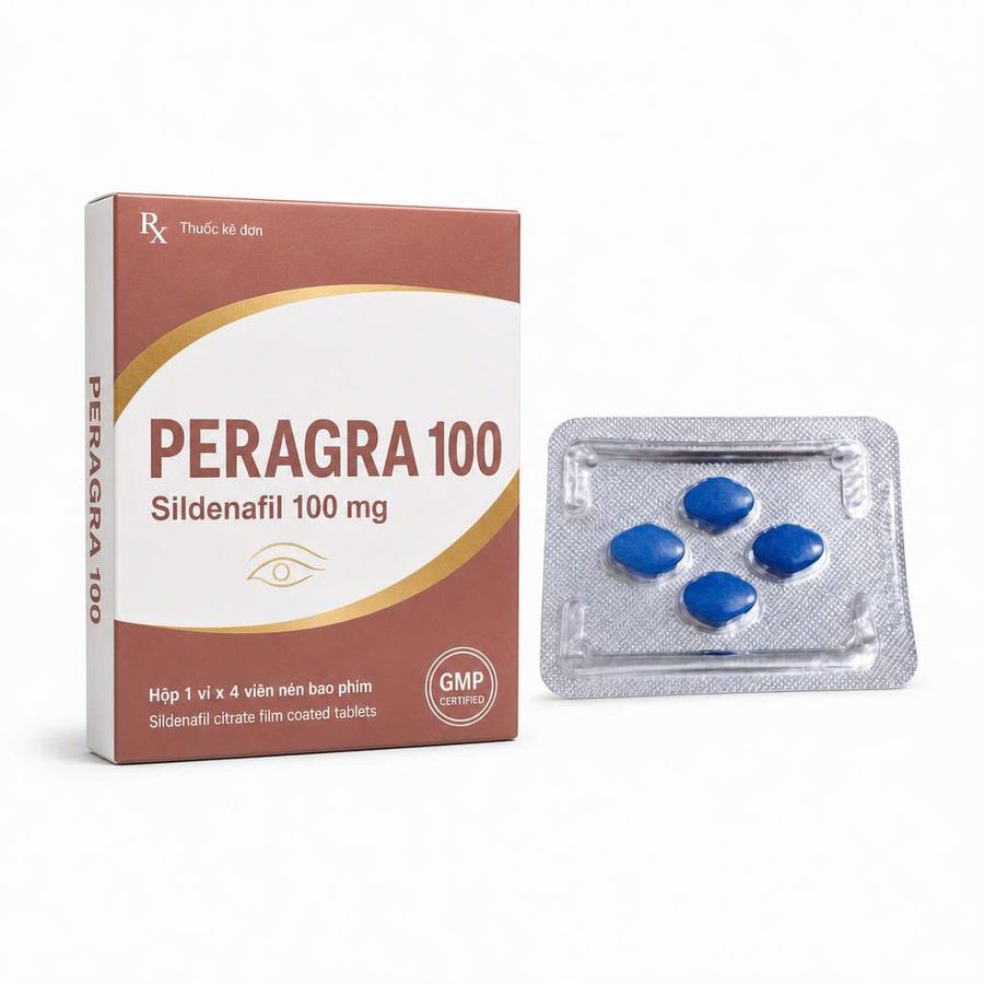 (Snapshop) Viên uống hỗ trợ tăng cường sinh lý nam Peragra 100 4 Viên Chính Hãng