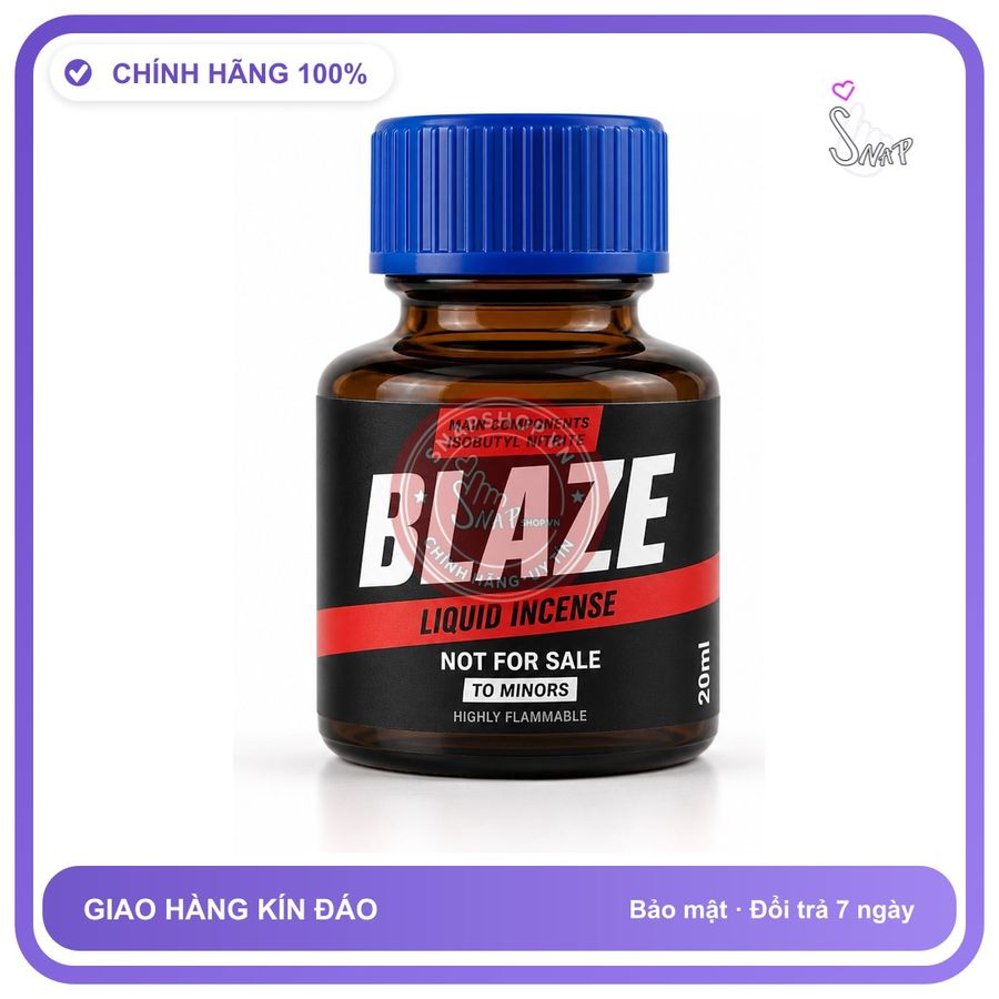 Chai hít tăng khoái cảm kích thích Popper BLAZE 20ml Chính hãng