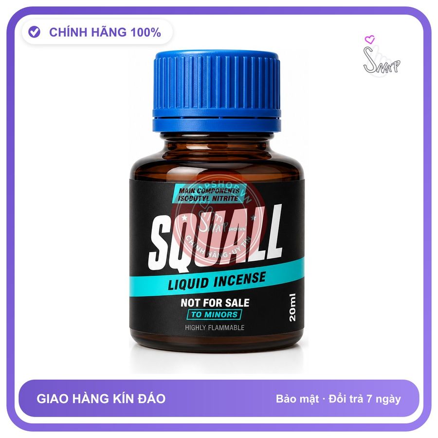 Chai hít tăng khoái cảm kích thích Popper SQUALL 20ml Chính hãng