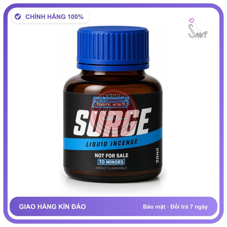 Chai hít tăng khoái cảm kích thích Popper SURGE 20ml Chính hãng