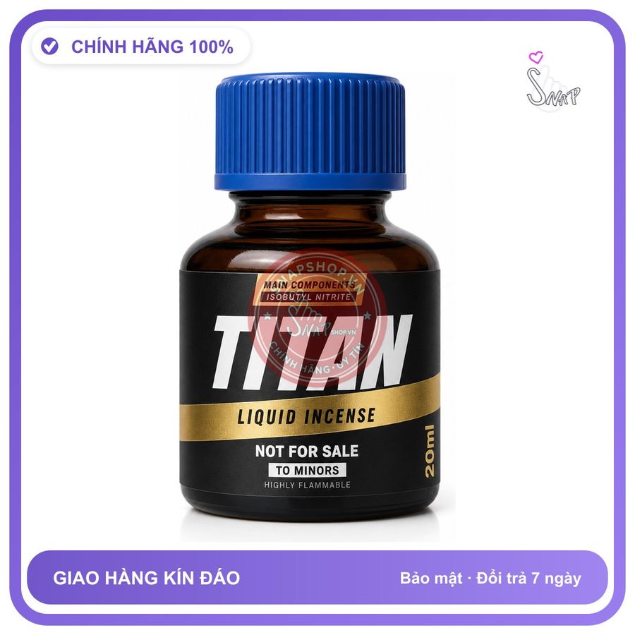 Chai hít tăng khoái cảm kích thích Popper TITAN 20ml Chính hãng