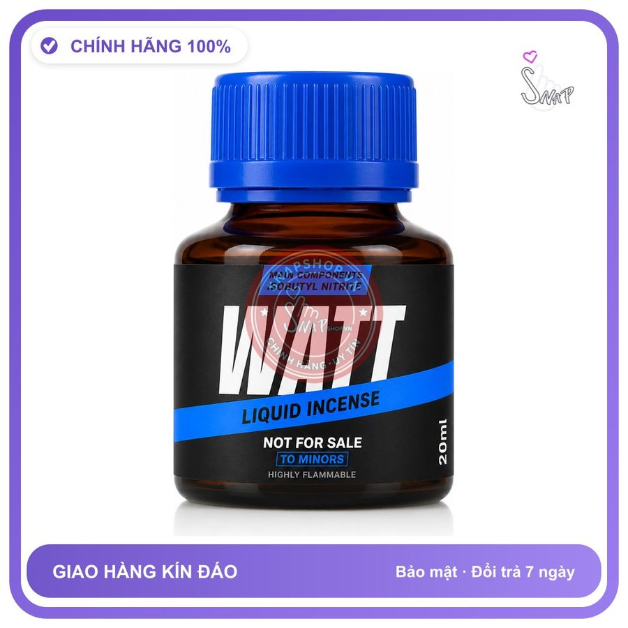 Chai hít tăng khoái cảm kích thích Popper WATT 20ml Chính hãng