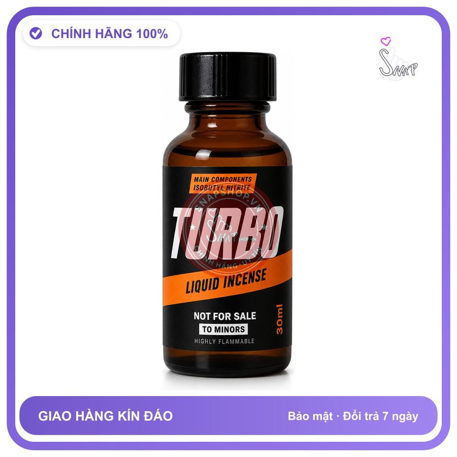 Chai hít tăng khoái cảm kích thích Popper TURBO 30ml Chính hãng