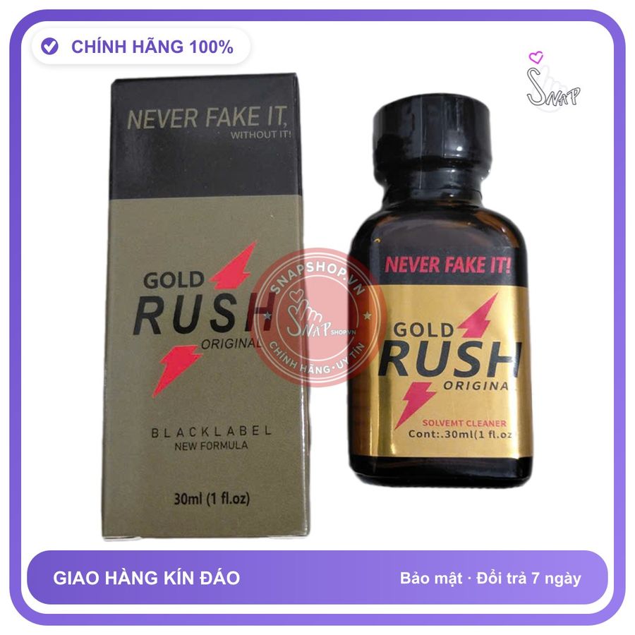 (Che Tên) Popper Gold Rush Original Never Fake It 30ml Cao Cấp Bảo Đảm