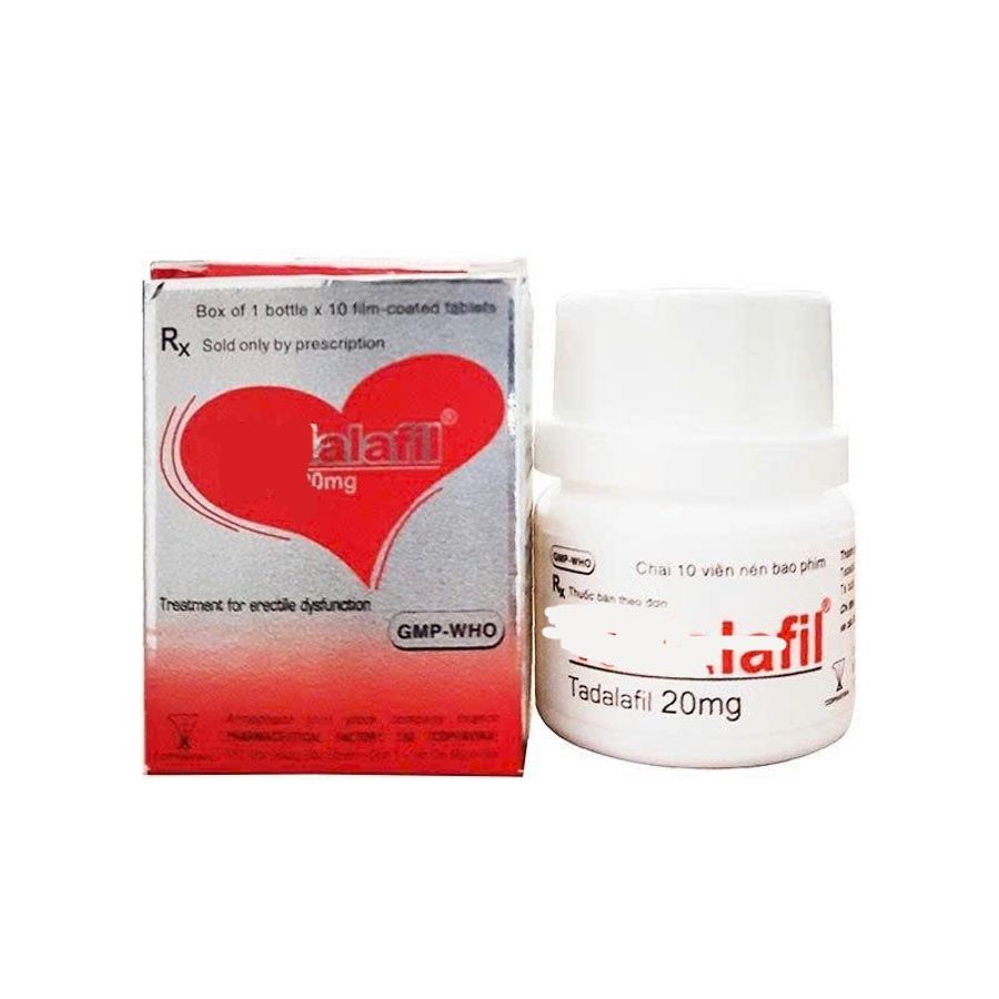 Viên uống hỗ trợ phái mạnh tăng bản lĩnh đàn ông Tadalaafil 20mg (DP 150) hộp 1 lọ x 10 viên