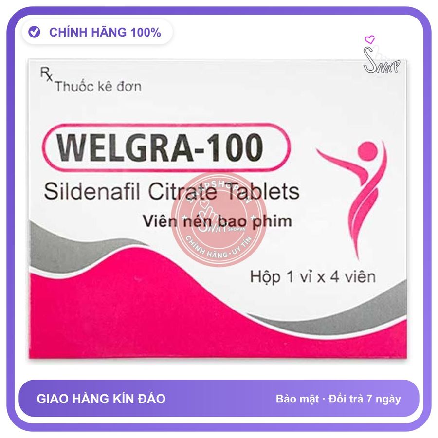 Welgra - Viên Uống Hỗ Trợ Phái Mạnh 100 Giao Kín Đáo